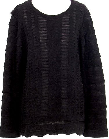 Issey Miyake Japan. "Ne-Net" Line New. Dark Navy Polka Dot Chiffon/Knit Dress