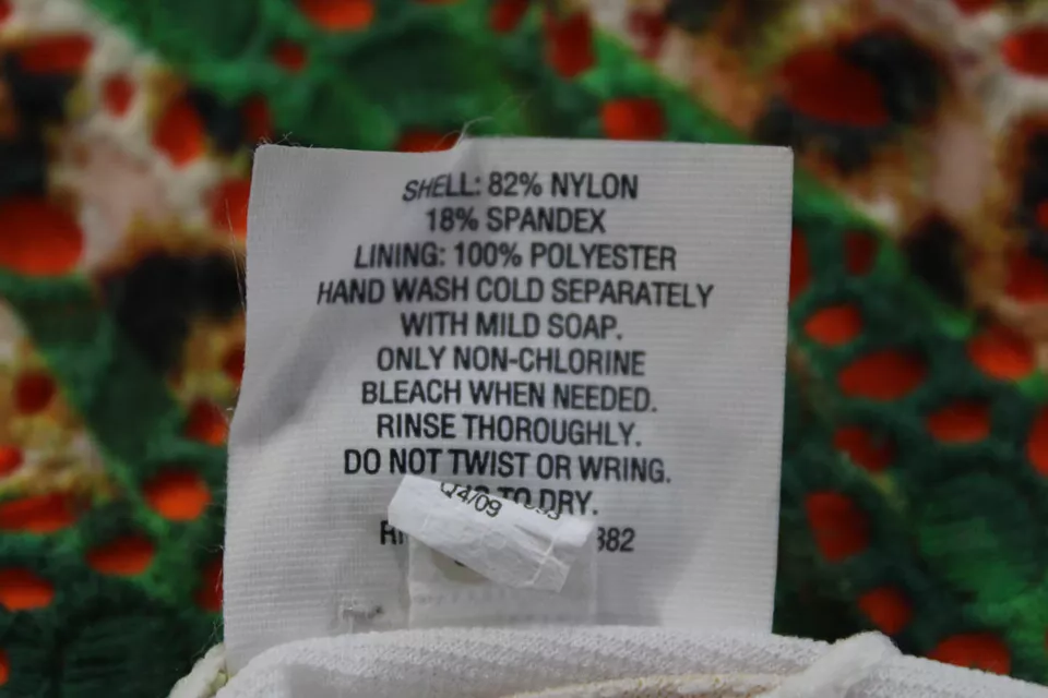 Jean Paul Gaultier Paris. White Floral Print V-Neck Tie Close Bikini Top Size S