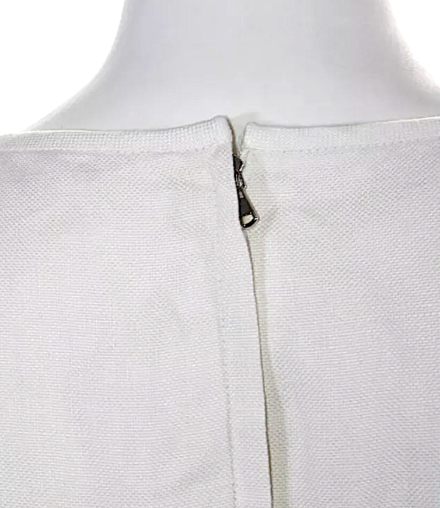 Dolce & Gabbana Italy. White/Beige Embroidered Floral Lace Sleeveless Pencil Dress