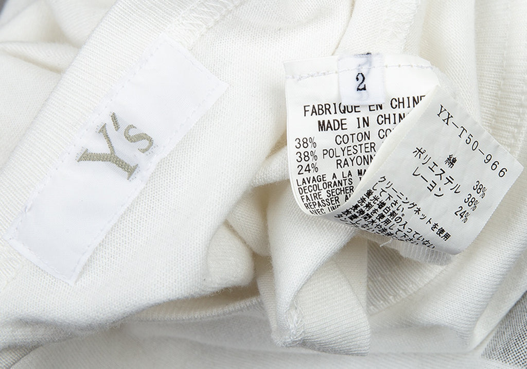 YOHJI YAMAMOTO JAPAN. Y's Printed White T Shirt