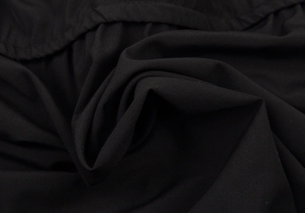 Yohji Yamamoto Japan. NOIR Black Drawstring Wool Sleeveless Dress