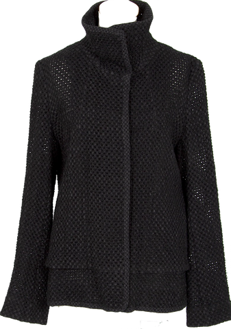 Marithe + Francois Girbaud Paris. Black Cravatatakiler Front Zip Dress/Jacket