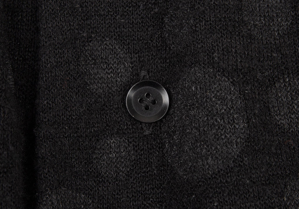 Yohji Yamamoto Japan +NOIR. Black Dot Print Wool Jacket