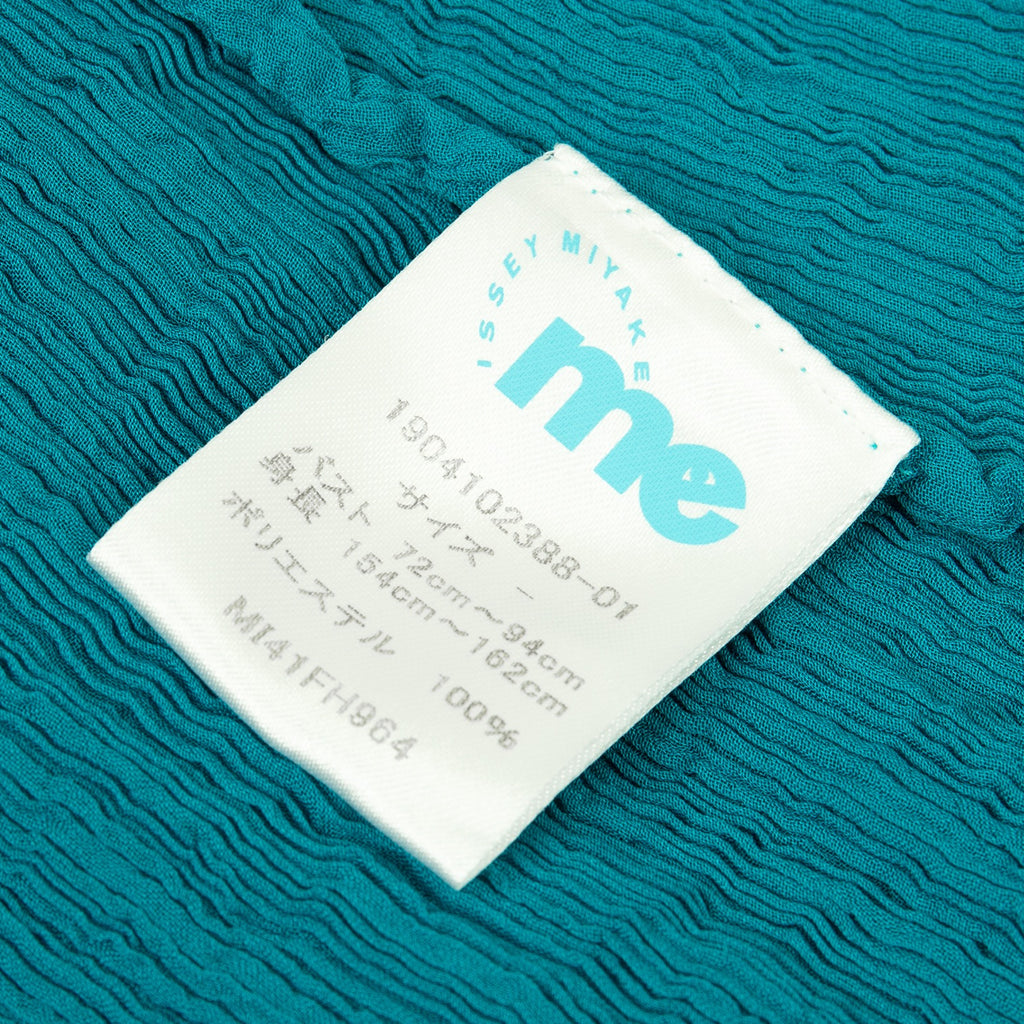 ISSEY MIYAKE JAPAN. "me" Turquoise Color Pleats Design Sleeveless Dress