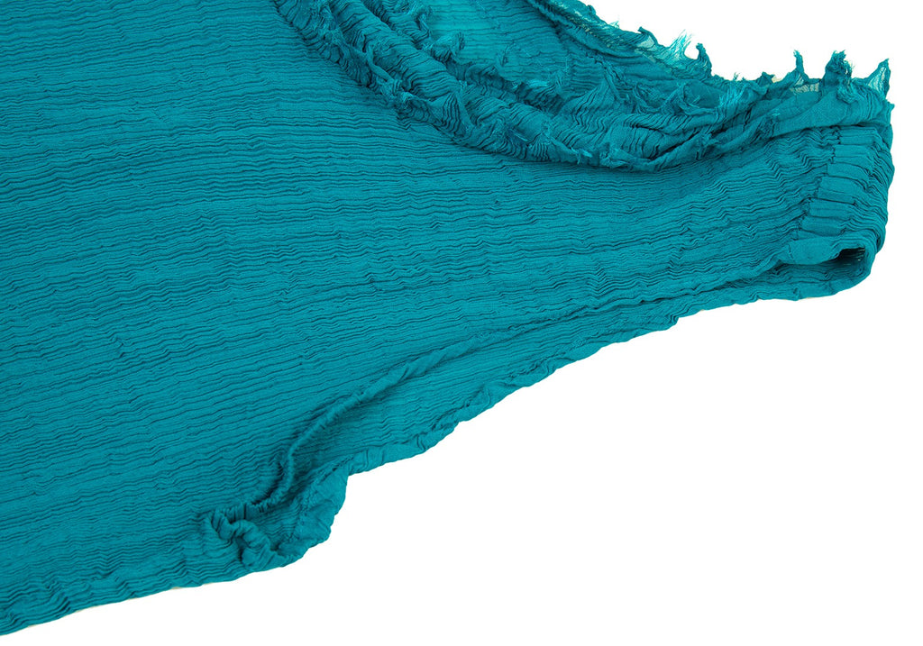 ISSEY MIYAKE JAPAN. "me" Turquoise Color Pleats Design Sleeveless Dress