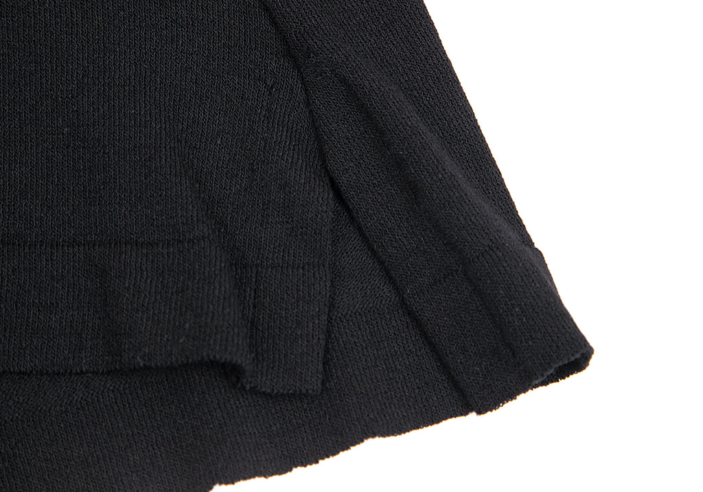 YOHJI YAMAMOTO JAPAN. MICHIKO by Y's Black Rayon Side Opening Knit Button Top