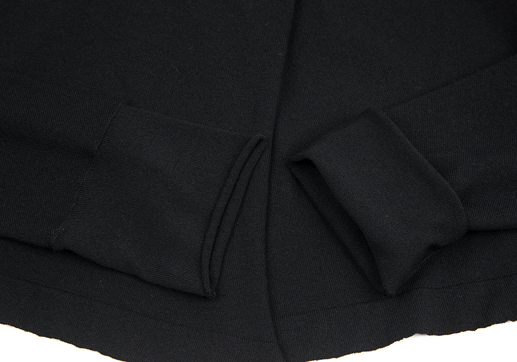 YOHJI YAMAMOTO JAPAN. MICHIKO by Y's Black Rayon Side Opening Knit Button Top