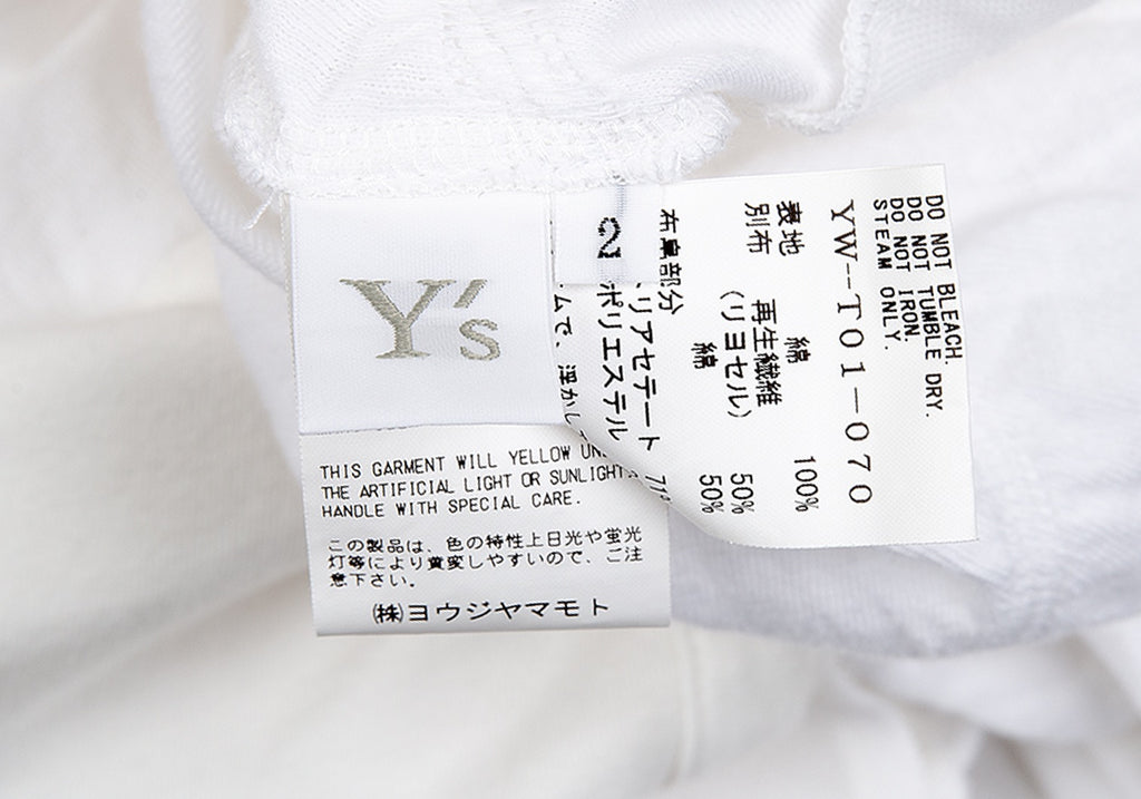 Yohji Yamamaoto Japan. Y's Rope Design White Switched Long Tunic