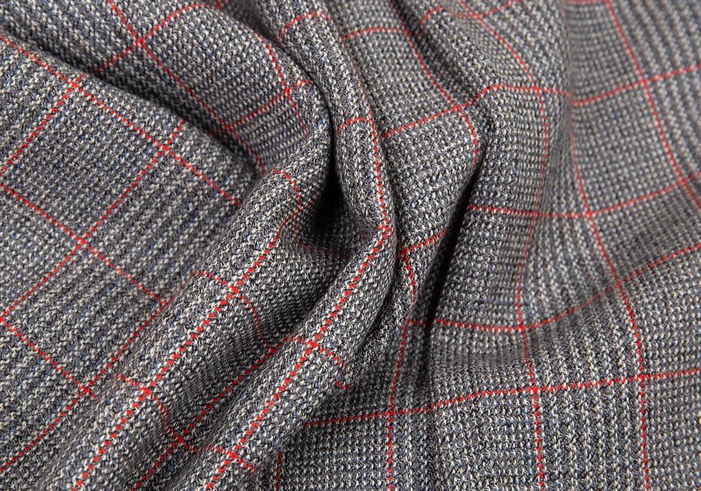 COMME des GARCONS Japan. Tricot. Grey Half Pleats Plaids Skirt