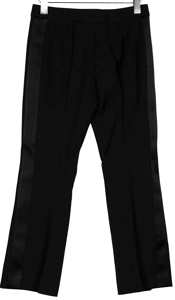 Alexander McQueen UK. Black Wide Leg Acetate Blend Pants