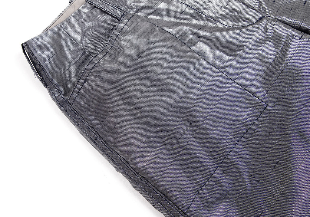 A.P.C. Paris. Silver Silk Metallic Slab Pants