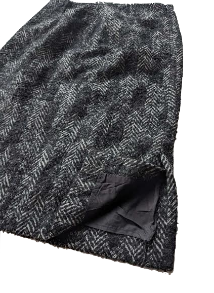 Issey Miyake Japan. Vintage Black/Gray Wool Mini Skirt