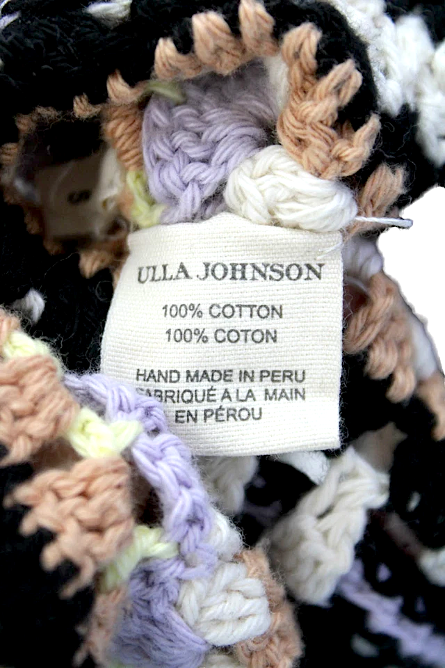 Ulla Johnson Multicolor Cotton Striped Open-Knit Crochet Tank Top