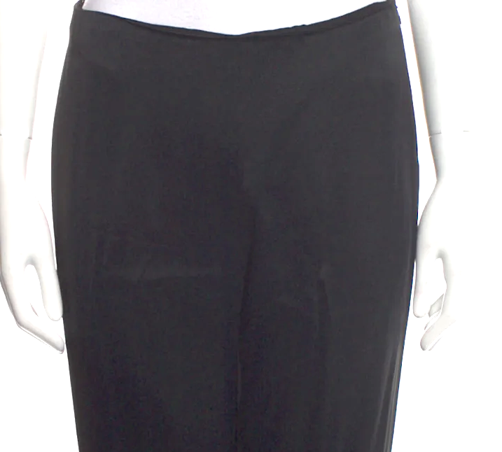 Prada Italy. Vintage Black Acetate/Viscose Wide Leg Pants