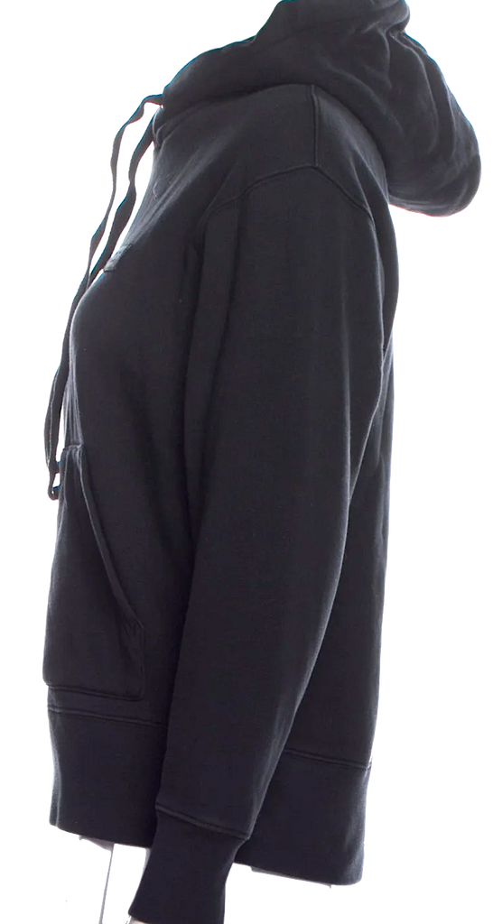 Acne Studios Sweden. Black Cotton Logo Smile Long Sleeve Hoodie