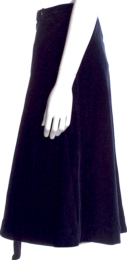 Acne Studios Sweden. Dark Navy Cotton Blend Knee-Length Skirt