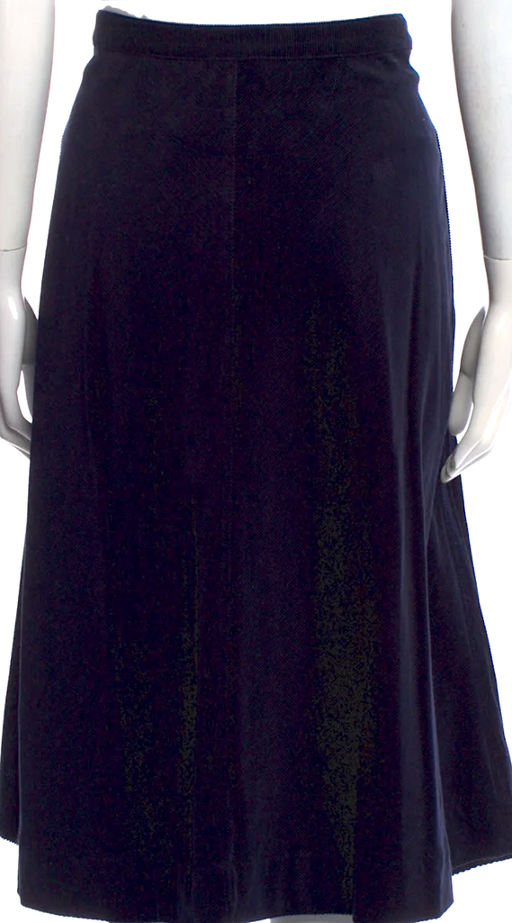 Acne Studios Sweden. Dark Navy Cotton Blend Knee-Length Skirt