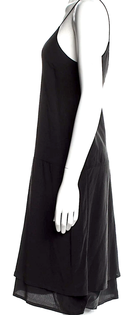 Acne Studios Sweden. Black Silk Knee-Length Dress