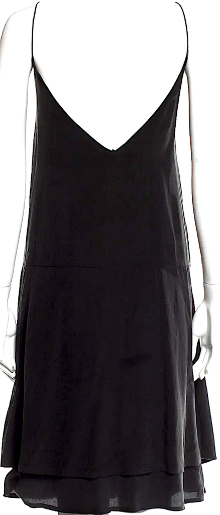 Acne Studios Sweden. Black Silk Knee-Length Dress