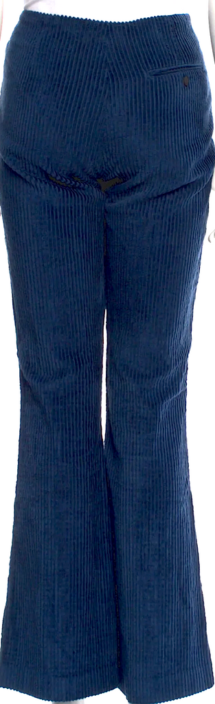 Acne Studios Sweden. Blue High Rise Wide Leg Flare Pants