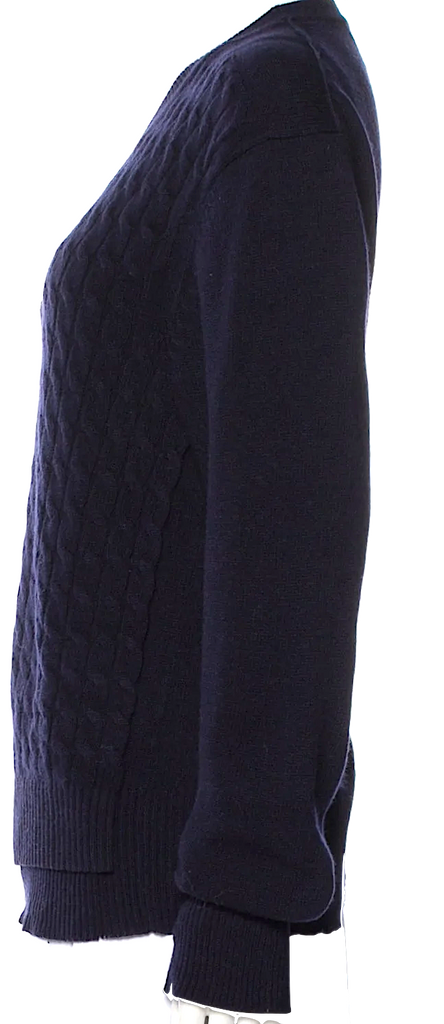 Acne Studios Sweden. Midnite Navy Wool Scoop Neck Sweater