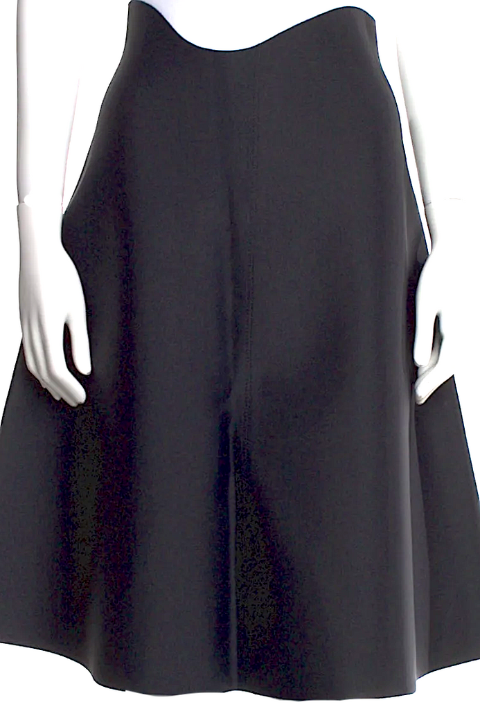 Acne Studios Sweden. Black Nylon/Poly Knee-Length Skirt