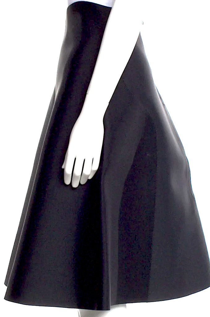 Acne Studios Sweden. Black Nylon/Poly Knee-Length Skirt