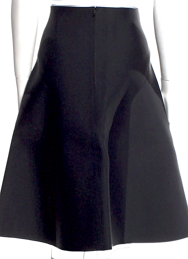 Acne Studios Sweden. Black Nylon/Poly Knee-Length Skirt