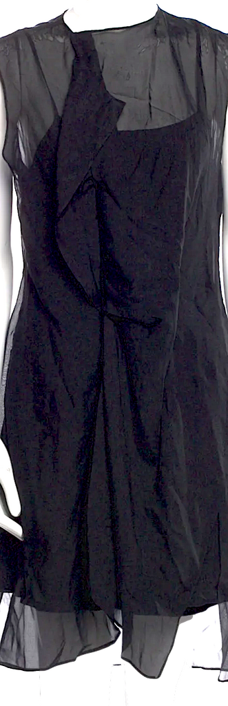 ACNE STUDIOS SWEDEN. Black Silk Knee Length Dress