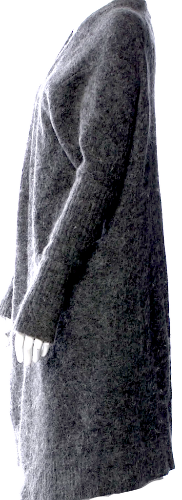 Acne Studios Sweden. Grey Mohair/Wool Open Front Long Cardigan Style Sweater