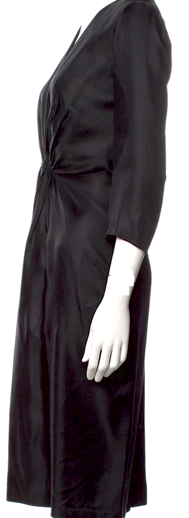 A DÉTACHER NY. Black Silk Knee-Length Dress