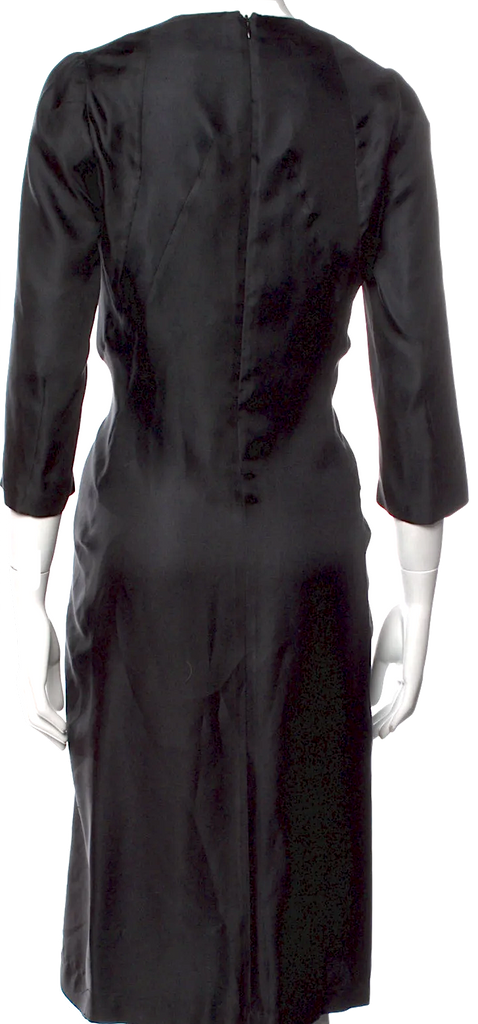 A DÉTACHER NY. Black Silk Knee-Length Dress