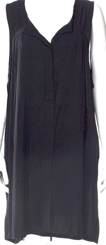 Ann Demeulemeester Belgium. Black Asymmetrical Sleeveless Top