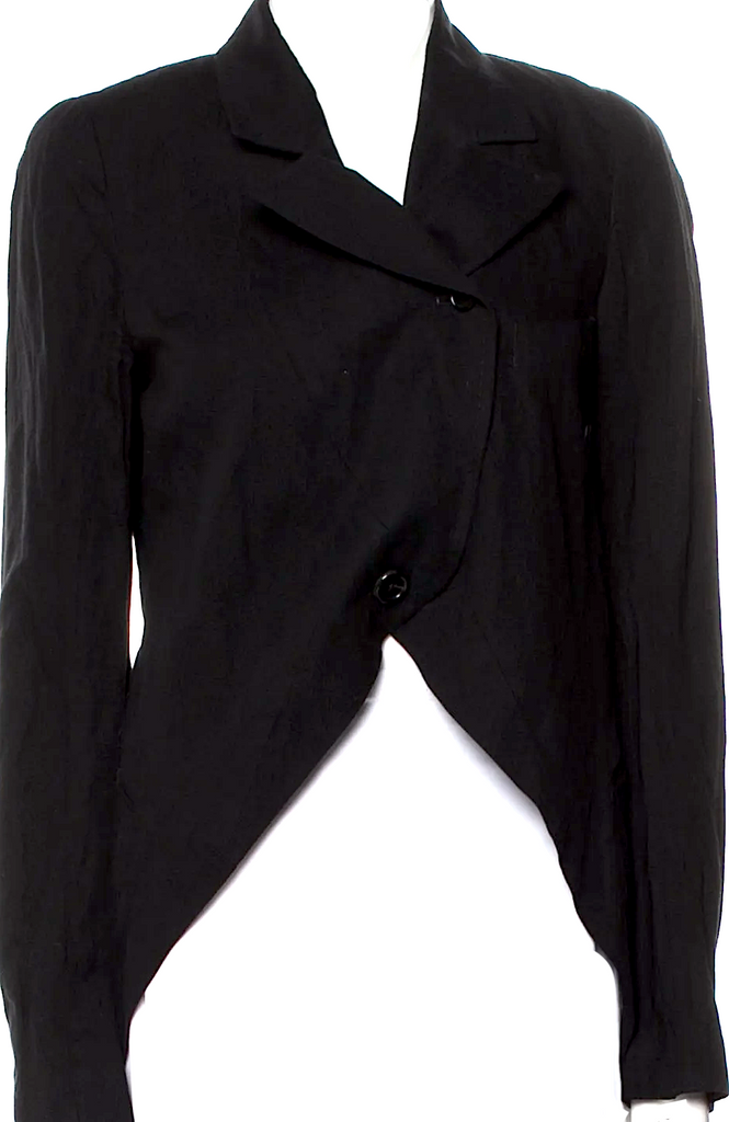 Ann Demeulemeester Belgium. Vintage 2000's Cotton/Polymaide Blend Evening Jacket