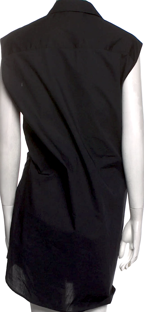 Ann Demeulemeester Belgium. NEW W/TAG Black Shirt Dress, Mini Dress