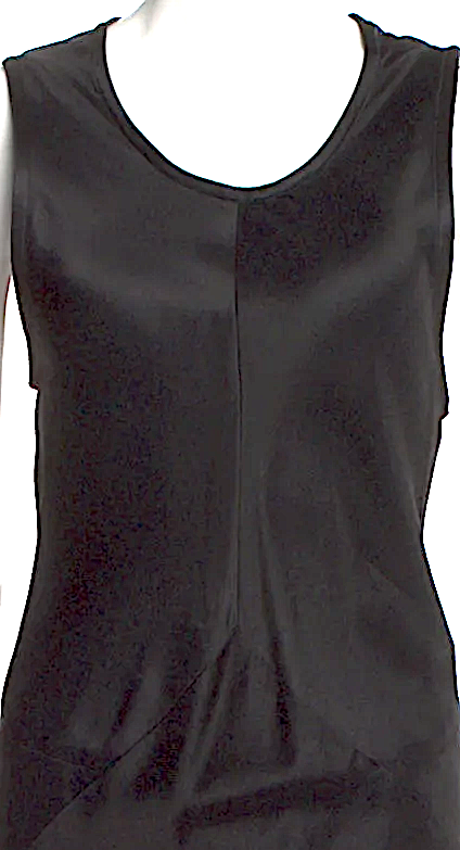Ann Demeulemeester Belgium. Black Rayon/Cashmere Blend Knee-Length Dress