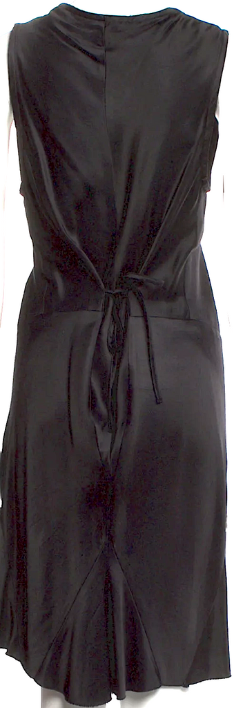 Ann Demeulemeester Belgium. Black Rayon/Cashmere Blend Knee-Length Dress