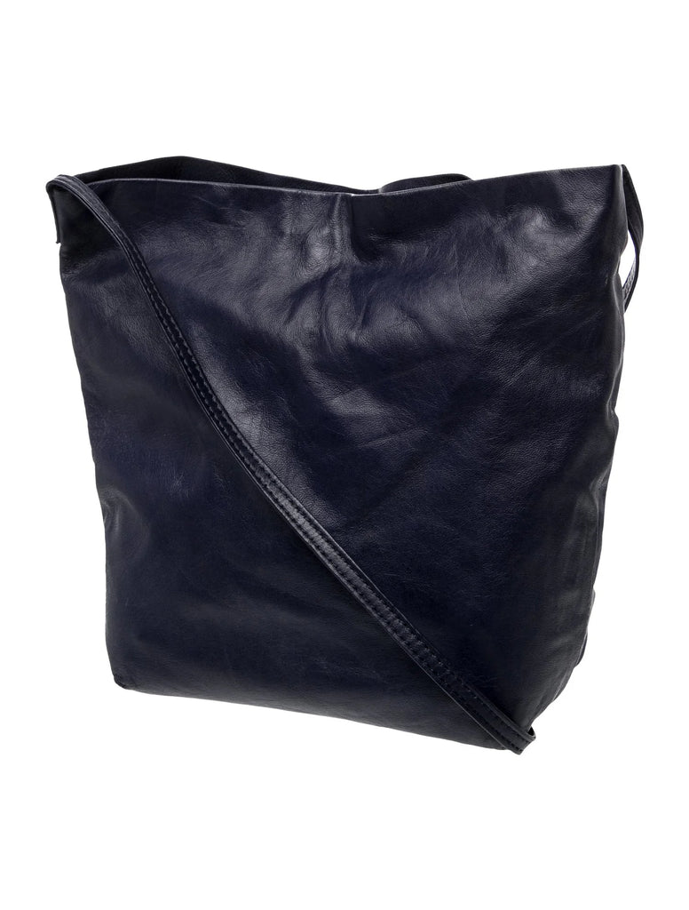 Ann Demeulemeester Belgium. Midnite Navy Leather Crossbody Bag