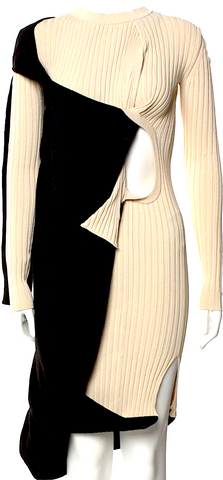 YOSHIE INABA L'EQUIPE JAPAN. Black Cotton Sleeveless Dress