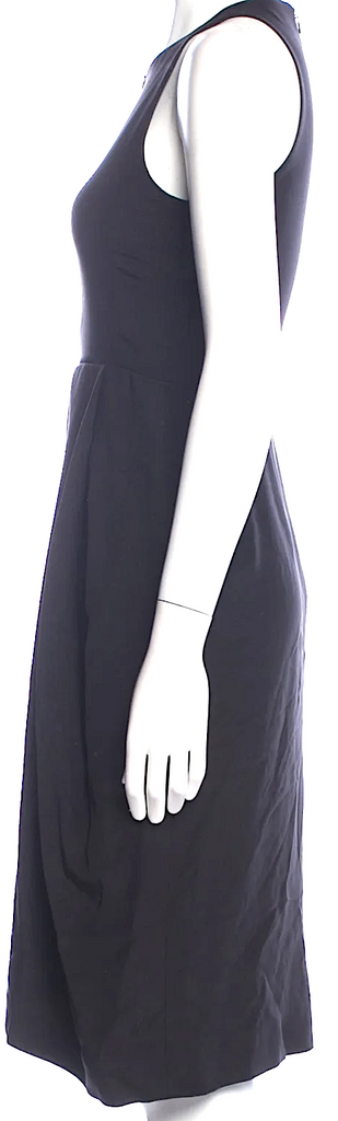 Celine Paris. Phoebe Philo. Black Silk Ruffle Embellishment Dress