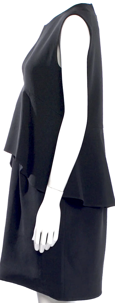 Celine Paris. Phoebe Philo Designed Black Viscose/Acetate Blend Mini Dress