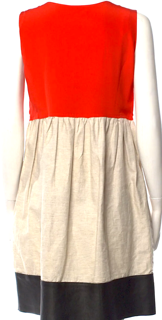 Celine Paris. Phoebe Philo Colorblock Linen Mini Dress