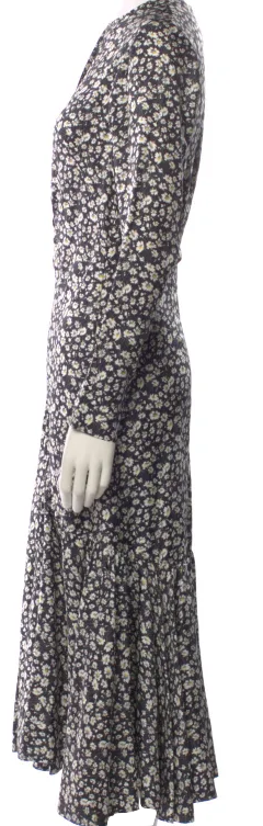Calvin Klein NY. RAF SIMONS DESIGNER. 205W39NYC NEW W/TAG. Abstract Silk Long Dress
