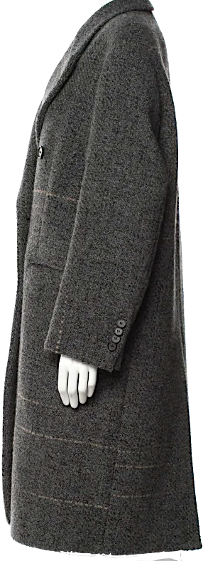 RAF SIMONS FOR Calvin Klein 205W39NYC. Virgin Wool Tweed Pattern Coat
