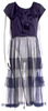 COMME DES GARÇONS Japan. Blue Striped Cupro Midi Length Dress
