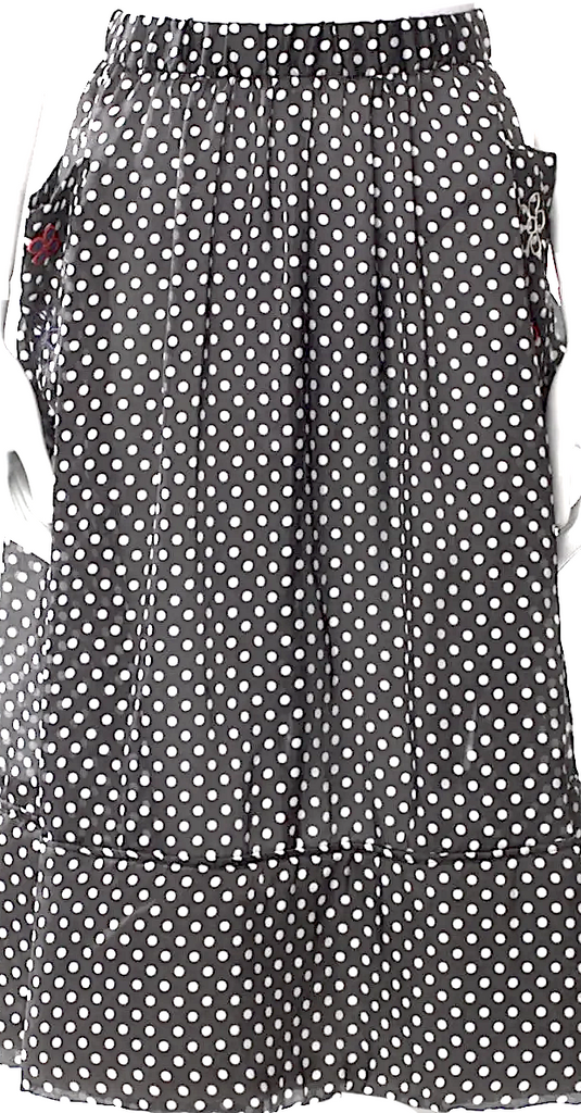 Comme de Garcons x Jupe by Jackie Japan. Polka Dot Print Knee-Length Skirt