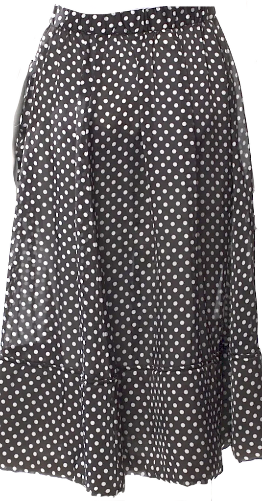Comme de Garcons x Jupe by Jackie Japan. Polka Dot Print Knee-Length Skirt