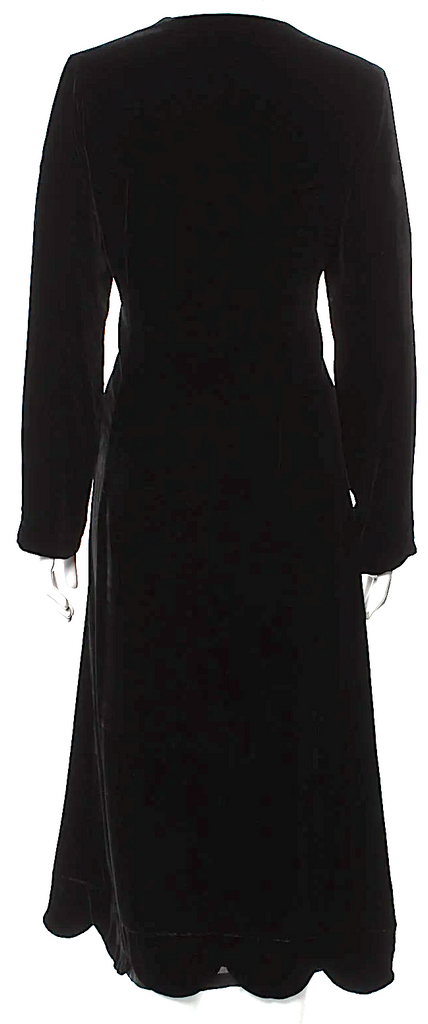 Comme des Garçons Comme des Garçons Japan. Black Rayon Scoop Neck Long Dress