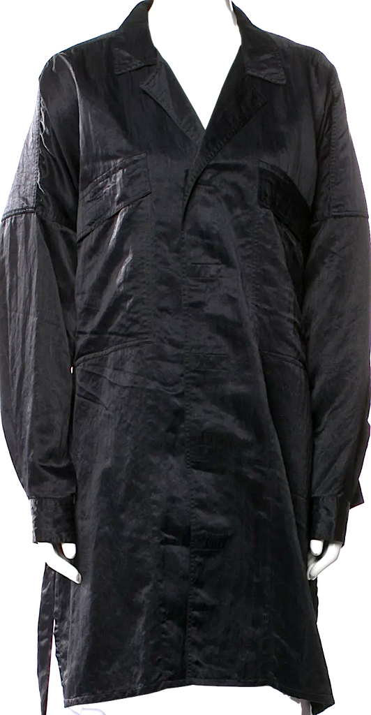 Issey Miyake Japan. Plantation Line. Black Nylon 1980's Collection Coat