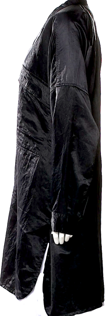 Issey Miyake Japan. Plantation Line. Black Nylon 1980's Collection Coat